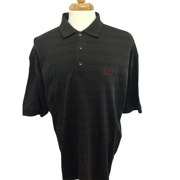Cable Sportswear Mens University of Montana Polo Shirt XL Black Short Sleeve - Picture 1 of 9